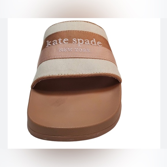 Kate Spade Buttercup pink natural Slide Sandals flats size 11 new - Picture 4 of 4